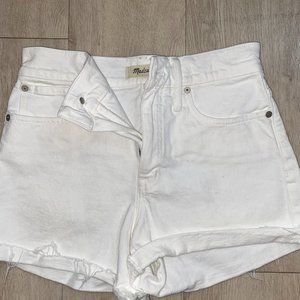 Madewell White Denim Shorts - worn once!